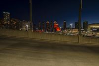Nighttime Cityscape: A Clear Sky Over the Metropolitan Area
