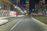 Nighttime Cityscape of Toronto with Modern Architecture and Skyscrapers