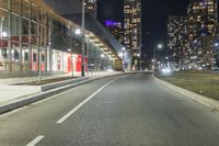 Nighttime Cityscape of Toronto with Modern Architecture and Skyscrapers