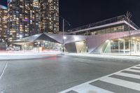 Nighttime cityscape of Toronto with modern architecture and skyscrapers