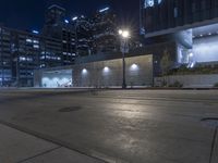 Nighttime Cityscape: Urban Light Illuminating the Skyline