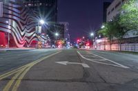 Nighttime Cityscape: Urban Lights Illuminating the City