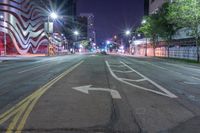 Nighttime Cityscape: Urban Lights Illuminating the City