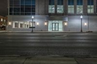 Nighttime in Detroit: Cityscape Lit by Artificial Light