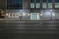Nighttime in Detroit: Cityscape Lit by Artificial Light