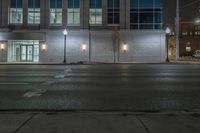 Nighttime in Detroit: Cityscape Lit by Artificial Light