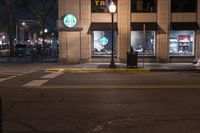 Nighttime Cityscape of Detroit: Illuminated by Street Lights