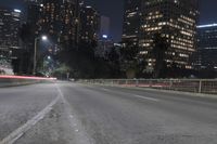 Nighttime Downtown Los Angeles Cityscape