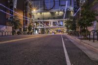 Nighttime Drive Through Downtown Denver, Colorado