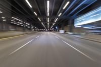 Nighttime Highway in Chicago, Illinois, USA