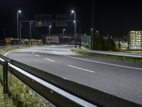 Nighttime Highway Lights in Europe