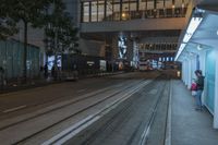 Nighttime in Hong Kong: Modern Architecture and City Infrastructure