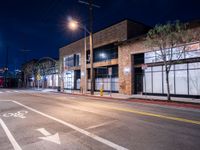 Nighttime in LA Arts District: Urban Lights