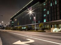 Nighttime in Long Beach, California: A City Building