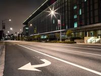 Nighttime in Long Beach, California: A City Building