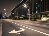 Nighttime in Long Beach, California: A City Building