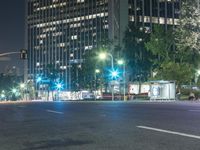 Nighttime in Los Angeles: High-Rise Cityscape with Modern Architecture