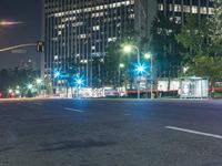 Nighttime in Los Angeles: High-Rise Cityscape with Modern Architecture