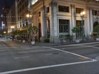 Nighttime in Los Angeles: Urban Lane with City Lights