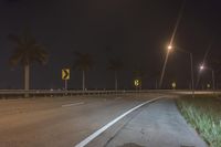 Nighttime in Miami: City Lights and Urban Landscape