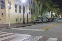 Nighttime in Miami: Suburban Streets and Neighborhood