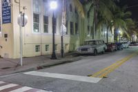 Nighttime in Miami: Suburban Streets and Neighborhood