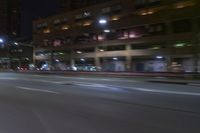 Nighttime in New York City: Blurred Motion of Cars
