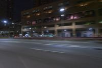 Nighttime in New York City: Blurred Motion of Cars