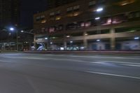 Nighttime in New York City: Blurred Motion of Cars