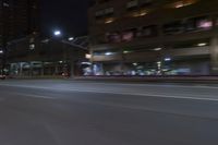 Nighttime in New York City: Blurred Motion of Cars