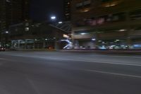 Nighttime in New York City: Blurred Motion of Cars
