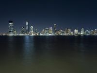 Nighttime in New York City: Overlooking Manhattan