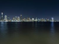 Nighttime in New York City: Overlooking Manhattan