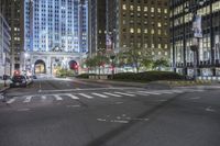 Nighttime in New York City: Street Light Illuminating the City