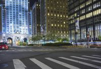 Nighttime in New York City: Street Light Illuminating the City