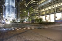 Nighttime in New York City: Street Light Illuminating the City