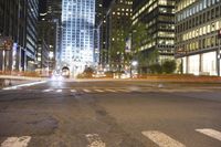 Nighttime in New York City: Street Light Illuminating the City