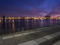 Nighttime Overlook of Hamburg, Germany