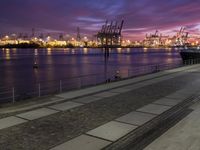 Nighttime Overlook of Hamburg, Germany