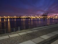 Nighttime Overlook of Hamburg, Germany