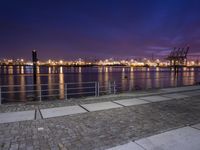 Nighttime Overlook of Hamburg, Germany