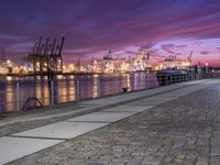 Nighttime Overlook of Hamburg, Germany