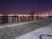 Nighttime Overlook of Hamburg, Germany