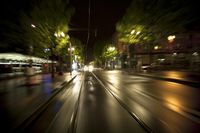 Nighttime in Portland: A Rig Shot Through the City Streets of Oregon