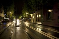 Nighttime in Portland: A Rig Shot Through the City Streets of Oregon