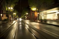 Nighttime in Portland: A Rig Shot Through the City Streets of Oregon