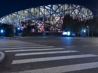 Nighttime Reflections: Beijing Olympic Stadium