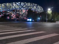 Nighttime Reflections: Beijing Olympic Stadium