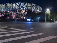 Nighttime Reflections: Beijing Olympic Stadium