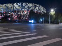 Nighttime Reflections: Beijing Olympic Stadium